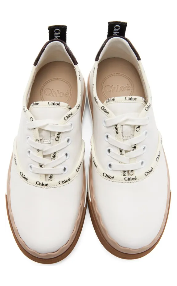 Chloé White Lauren 90Z White Beige (CHC21A488U1) (5)
