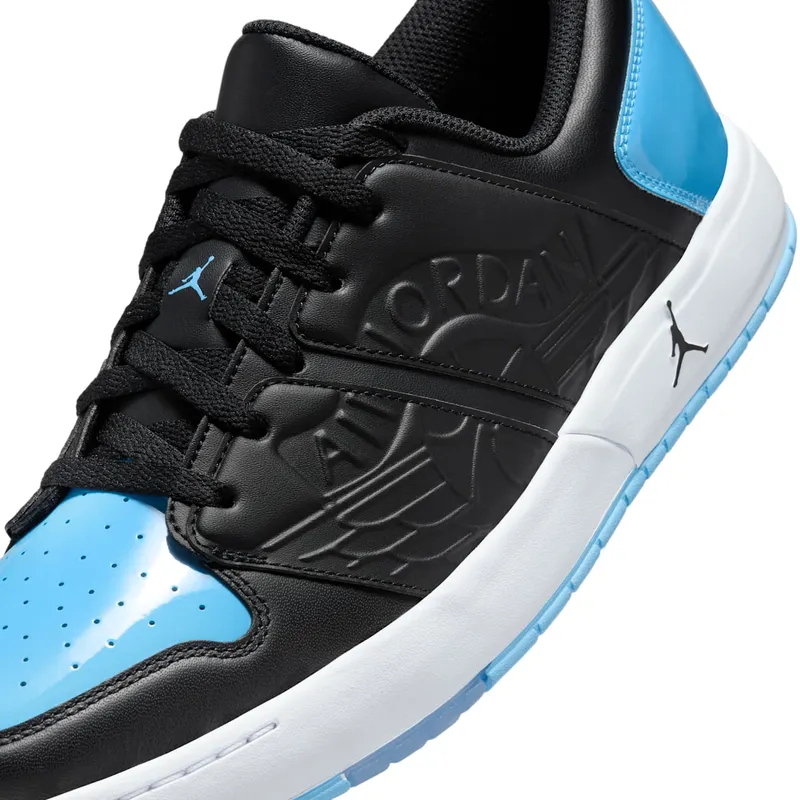 Jordan Nu Retro 1 Low Black White Football Grey University Blue (DV5141-004)