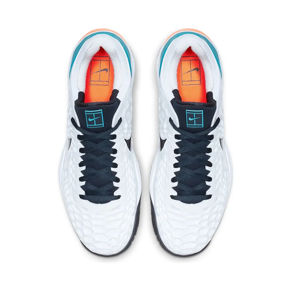 Nike Court Zoom Cage 3 White White Light Carbon Light Blue Fury Obsidian (918193-104)