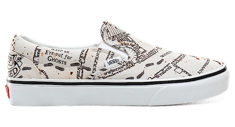 Vans Harry Potter x Classic Slip-On ‘Marauder’s Map’ Classic White/Black (VN0A4BV3V3C)