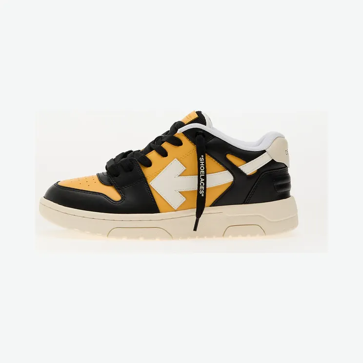 Off-White Out Of Office Kids “Ocher Yellow Black” (OBIA011S25LEA0011610)