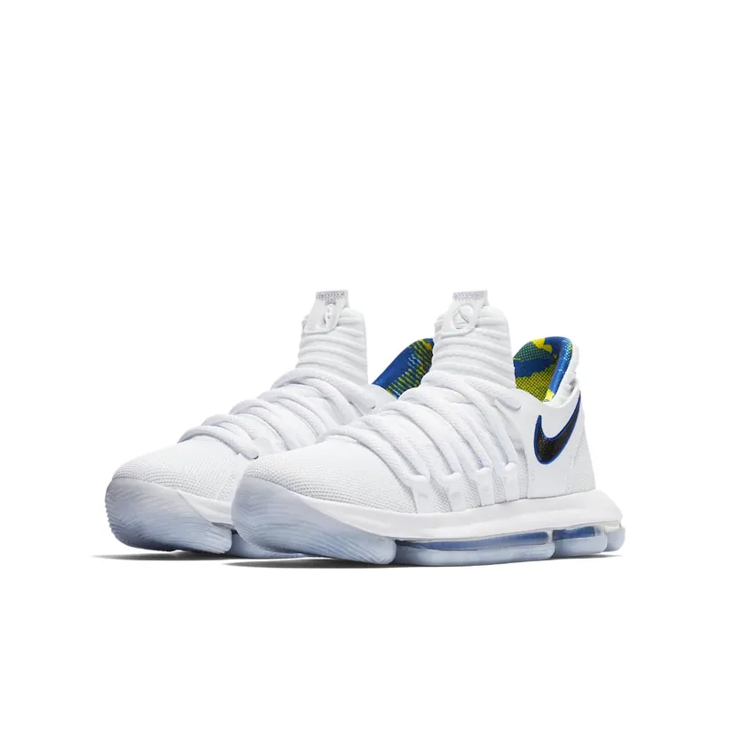 Nike KD 10 NBA Warriors Home (GS) White/Game Royal-University Gold (AJ7781-101)