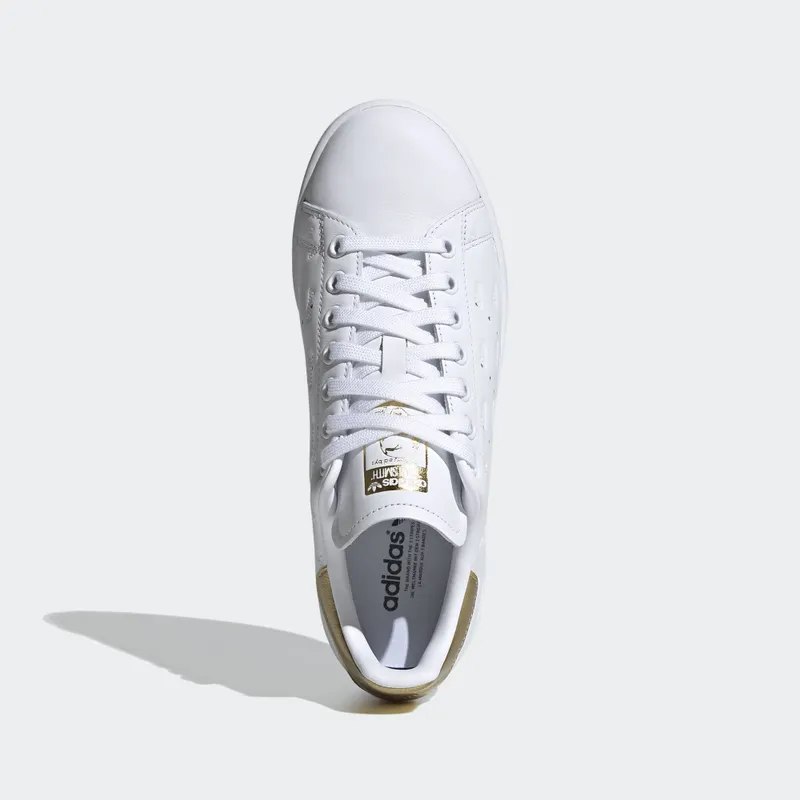 adidas Stan Smith Debossed Logos Gold (W) Cloud White/Cloud White/Gold Metallic (EF6853)