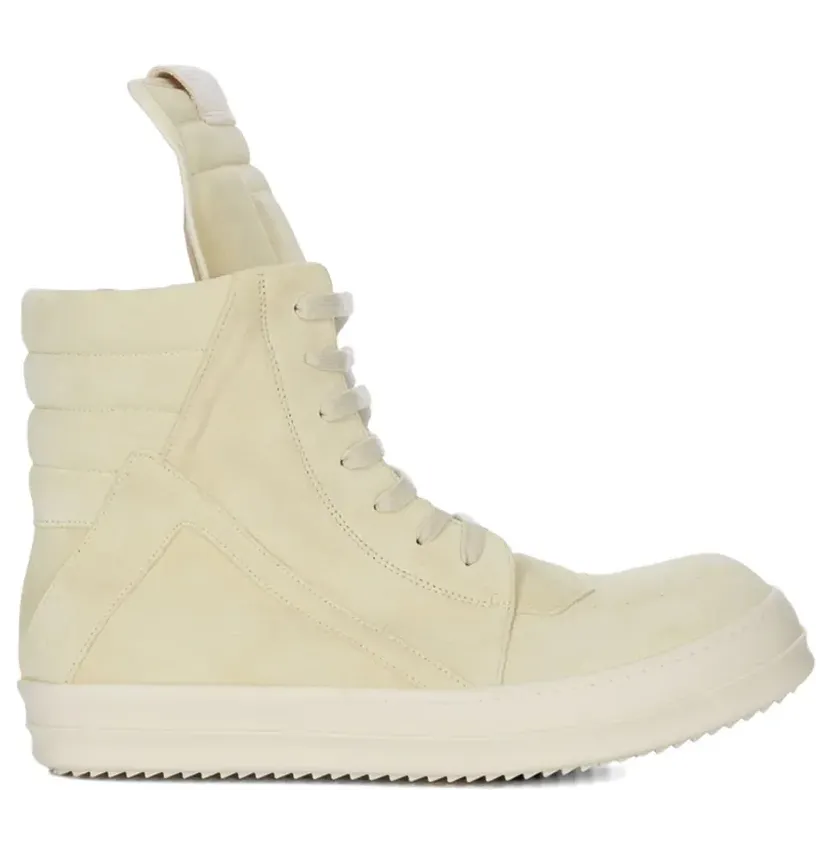 Rick Owens Geobaskets leren sneakers met rits – Beige (RR01F2894LVS)
