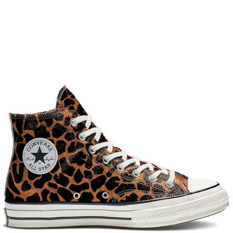 Converse Chuck Taylor All-Star 70s Hi Pony Hair Cheetah Brown/Tan-Egret (164590C)
