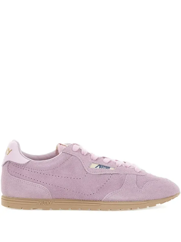 Autry Windspin suède low-top with logo-patch – Pink (WSLWPB09)