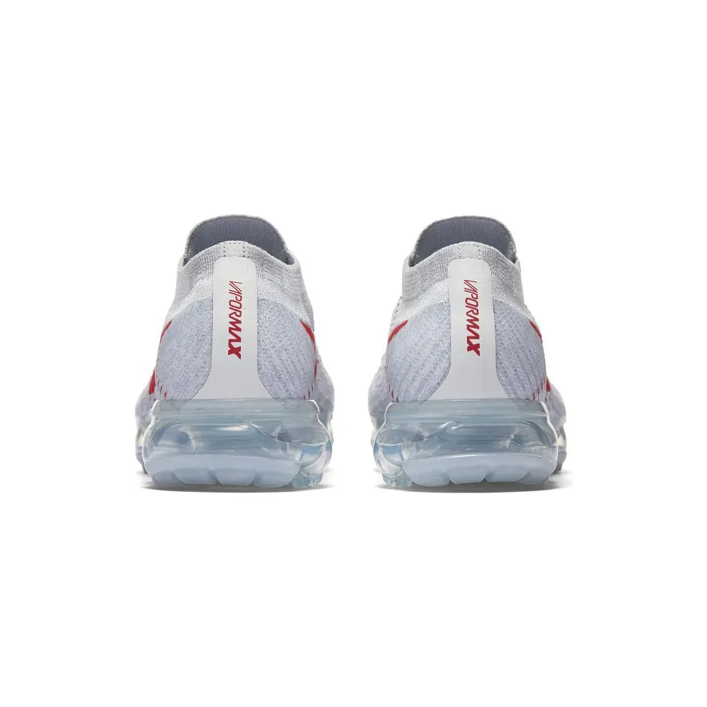 Nike Air VaporMax Pure Platinum University Red (W) Pure Platinum/University Red-Wolf Grey (849557-060)