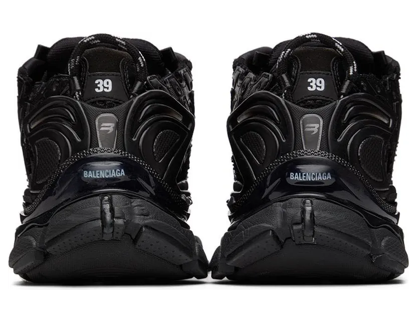 Balenciaga Black Monocolor Runner Sneakers (656063 W3RA1) (2)
