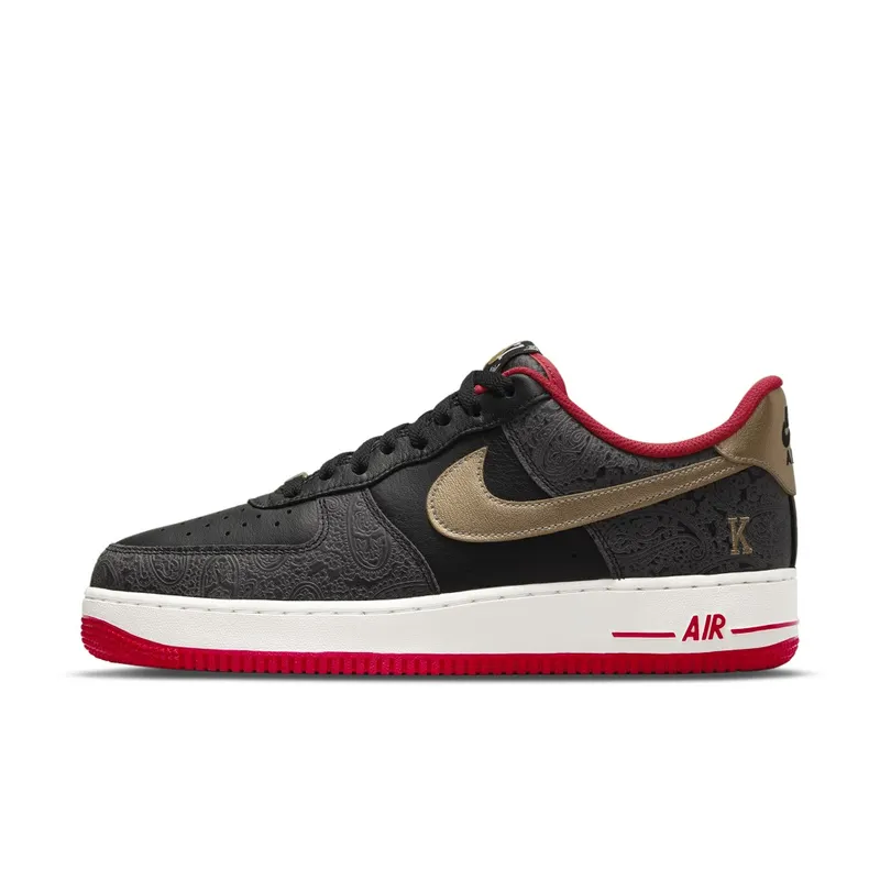 Nike Air Force 1 Low Spades – “Black / Metallic Gold / University Red” (DJ5184-001)
