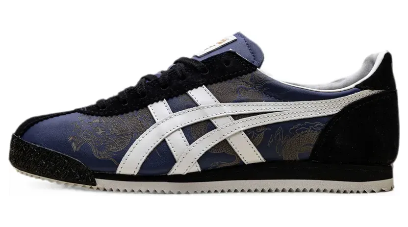 Onitsuka Tiger x BAIT x Bruce Lee Tiger Corsair Sneakers mit Drachenprint – Blau (D50HK)