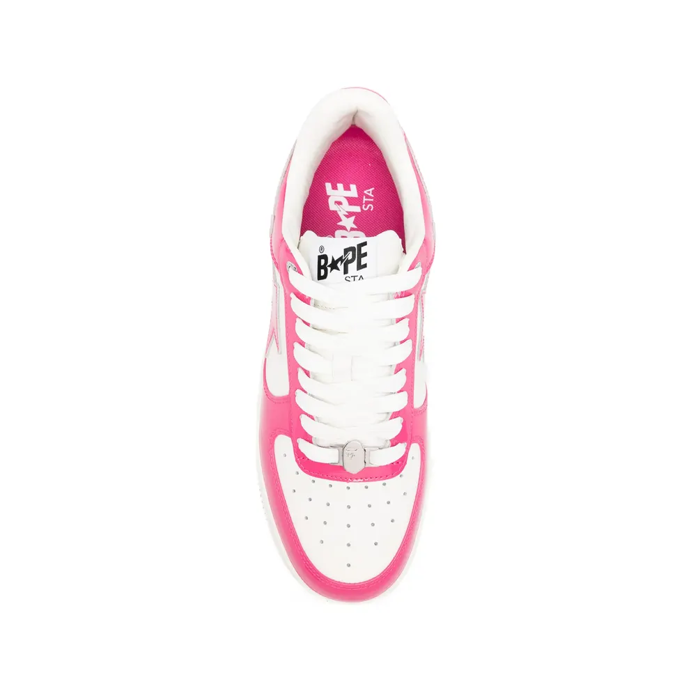 A Bathing Ape Bape Sta Patent-leather “Pink/White” (001FWM301301M PINK)