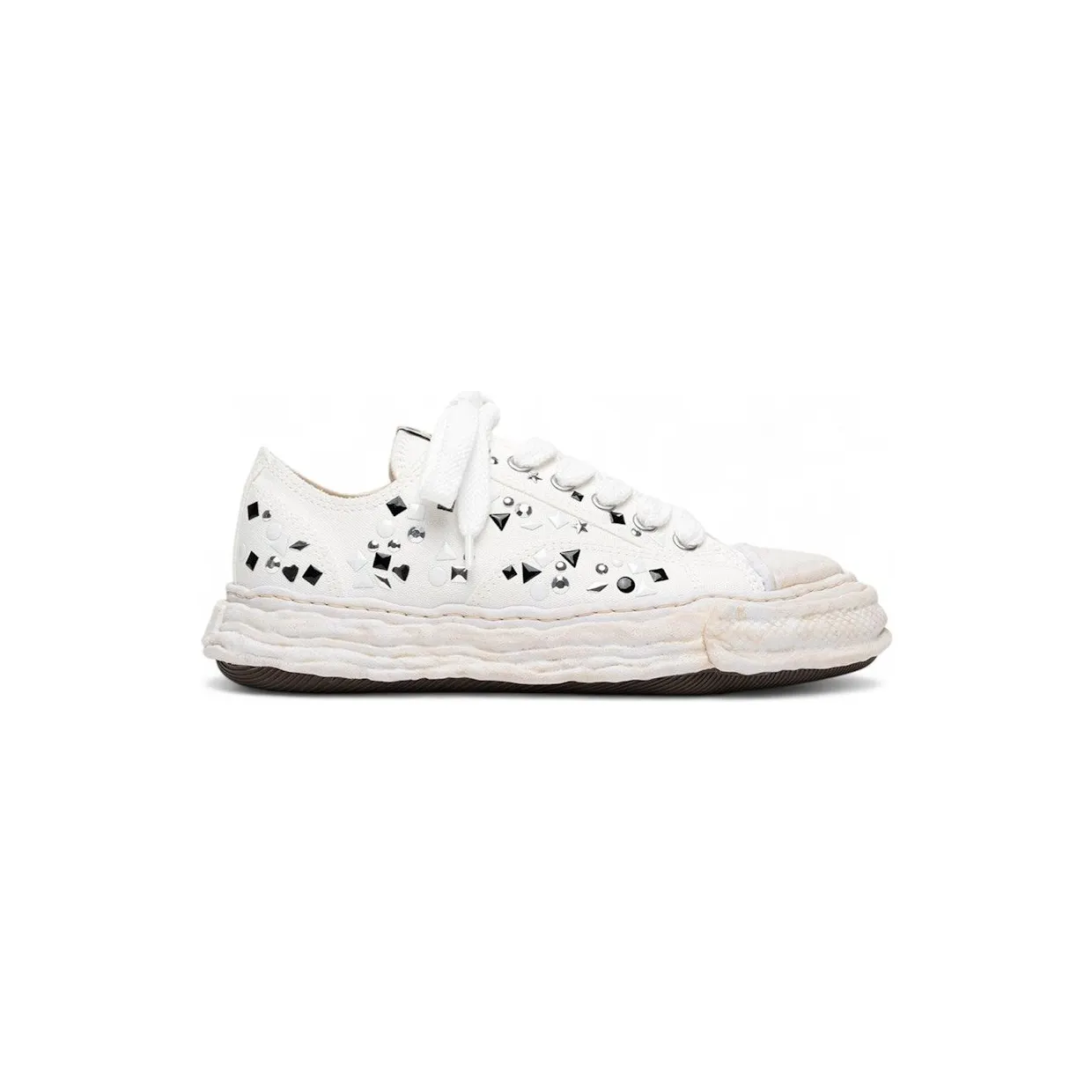Maison Mihara Yasuhiro Peterson 23 OG Sole Embellished Canvas Low White (A16FW724-WHITE)