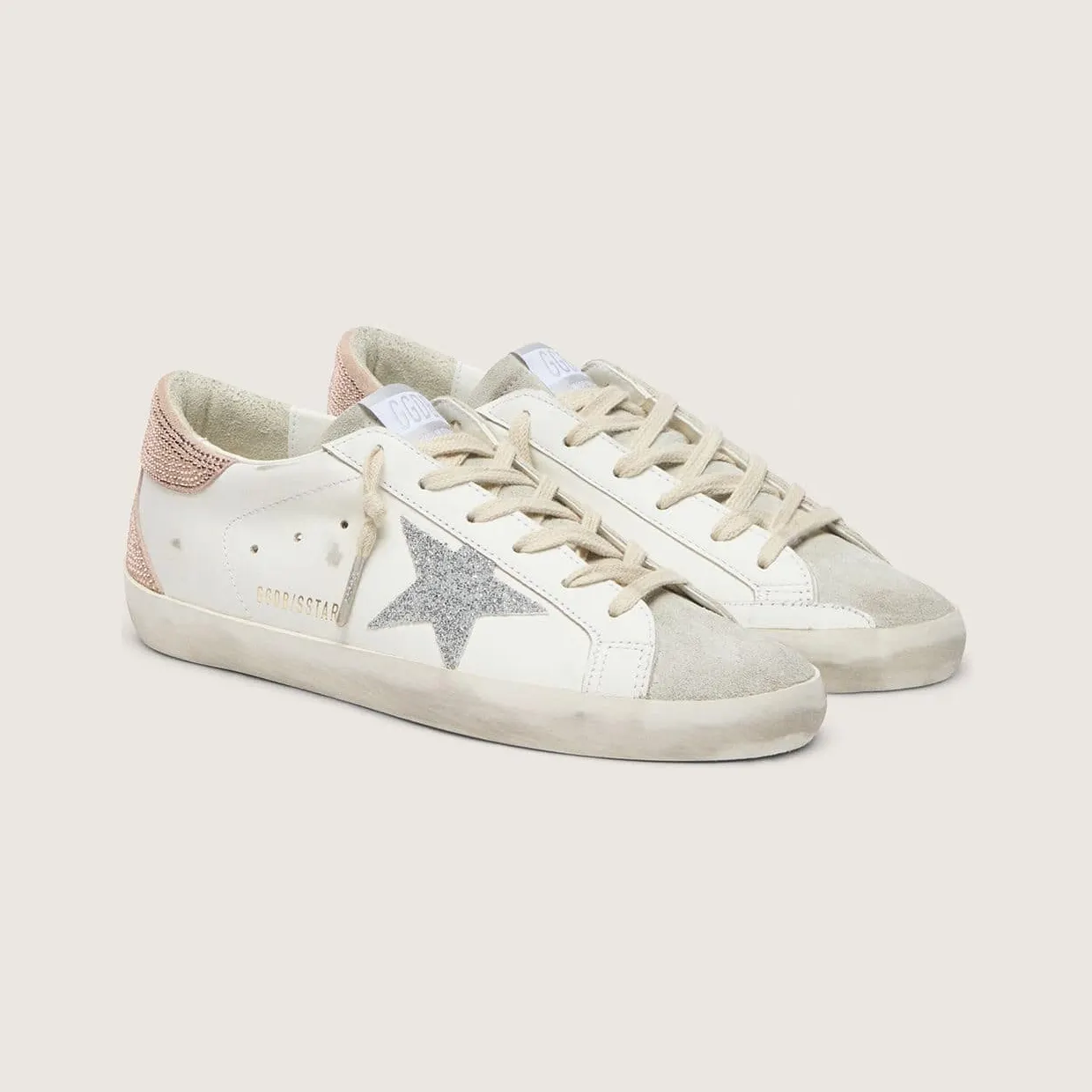 Golden Goose Women’S Super-Star In Leather With Swarovski Crystal Star And Heel Tab (GWF00102.F006519.12111) (2)