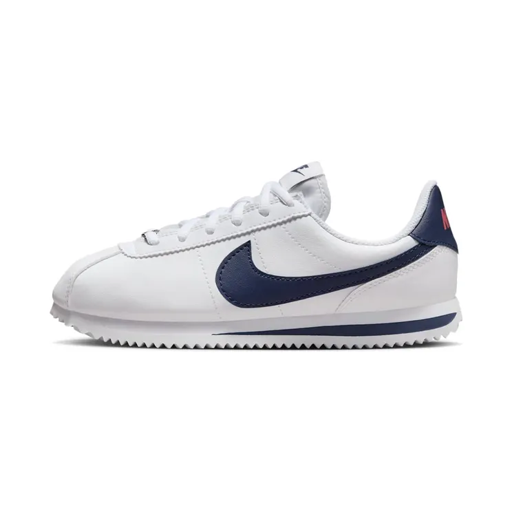 Nike Cortez Basic “White / Habanero Red / Metallic Silver / Neutral Indigo” (904764-106)