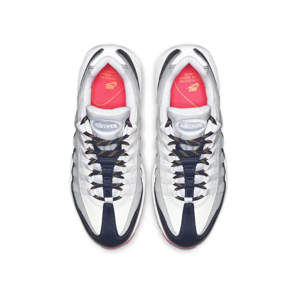 Nike Air Max 95 Midnight Navy Pure Platinum Laser Orange (W) Midnight Navy/Pure Platinum-White-Laser Orange (307960-405)