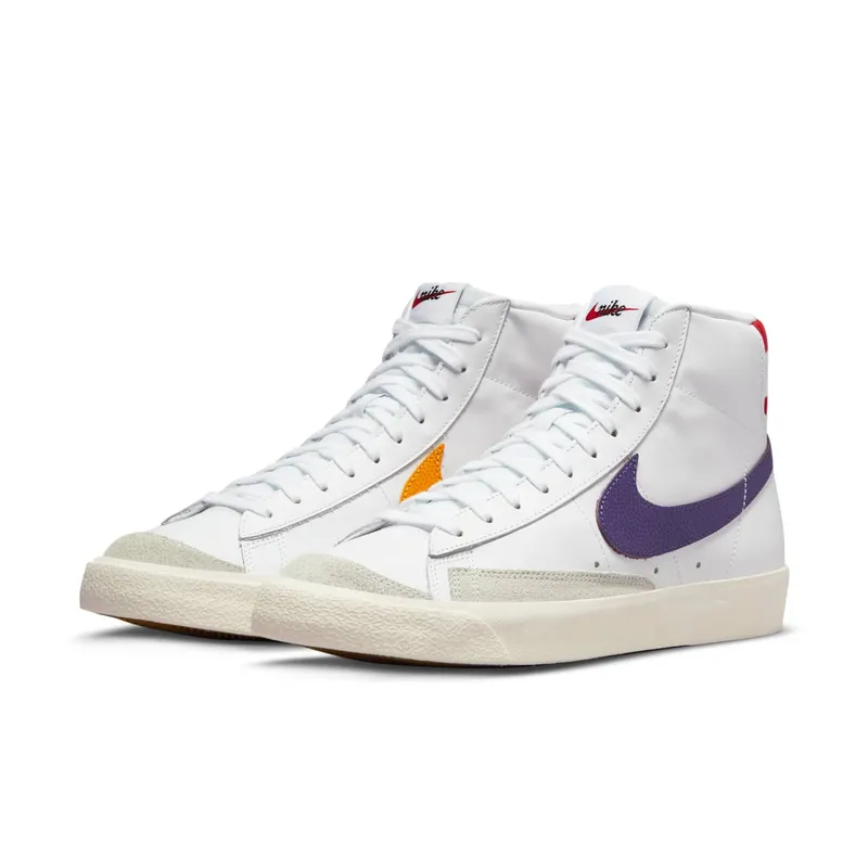 Nike Blazer Mid 77 Vintage Mismatched Basketball Leather Swooshes (DQ7777-100)