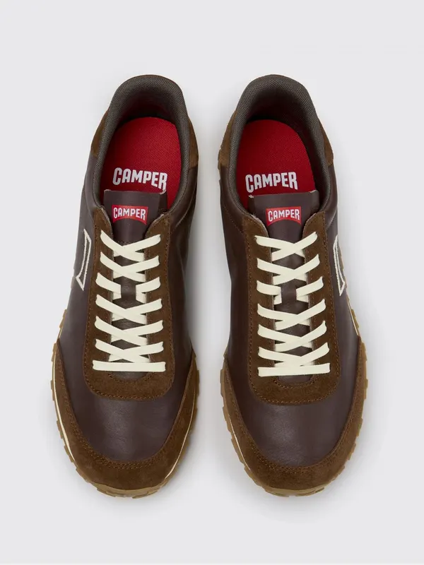 Camper Drift Walk Leather and Suede with Vibram Sole Brown (K101097-006DRIFTWALK0)