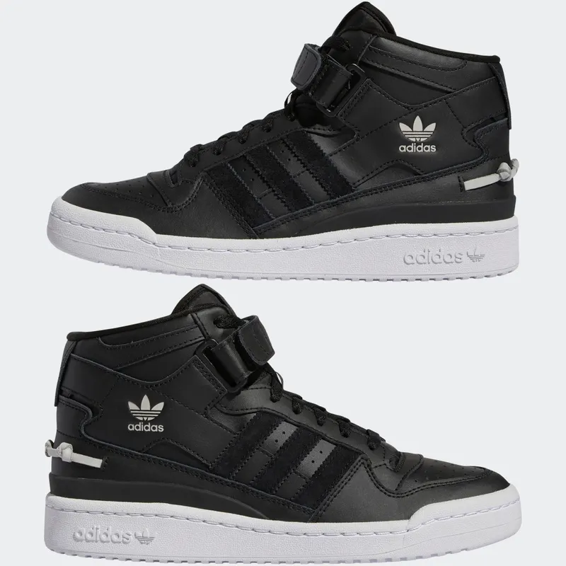 Adidas Forum Mid Core Black / Cloud White / Acid Orange (GY8183)