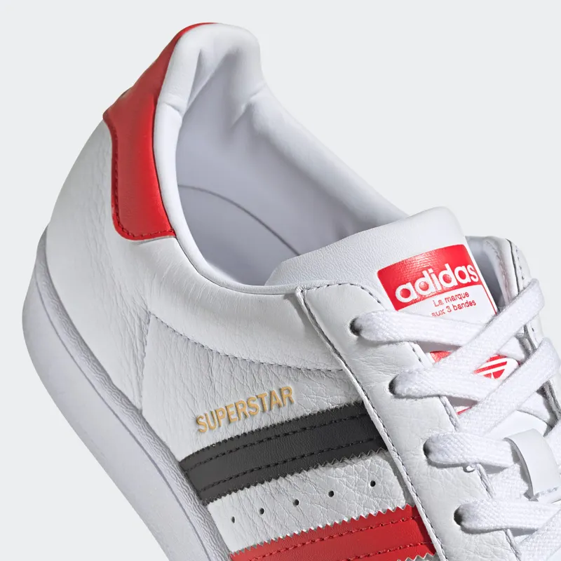 Adidas Superstar Cloud White / Red / Gold Metallic (FX4356)