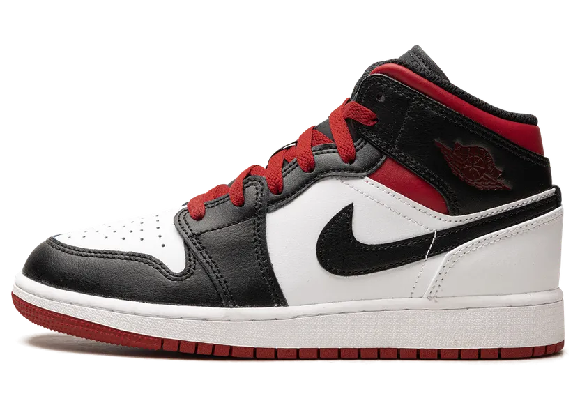 Air Jordan 1 Mid GS “Gym Red Black Toe” (DQ8423-106)