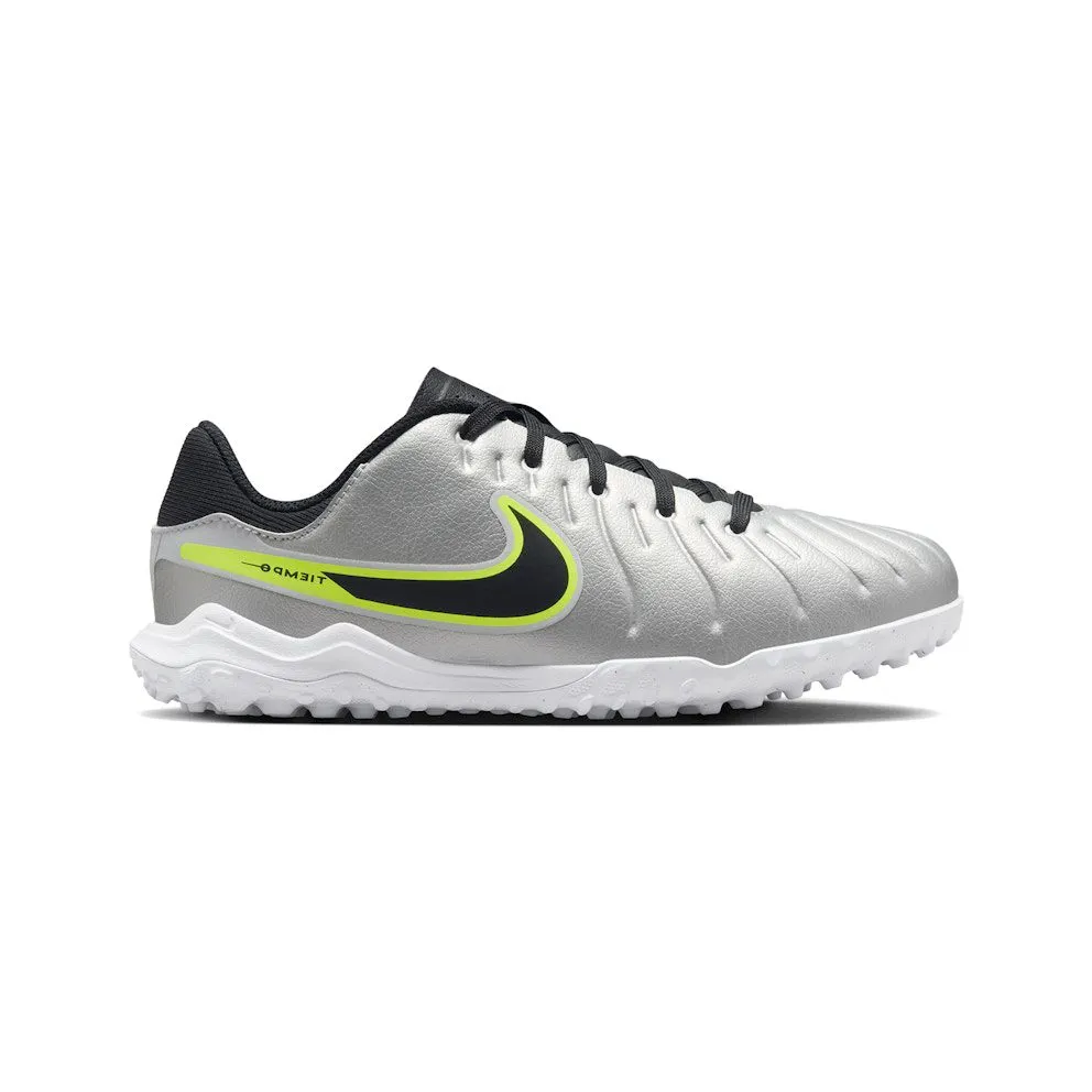 Nike Tiempo Legend 10 Academy TF Metallic Silver Volt Black (DV4351-001)