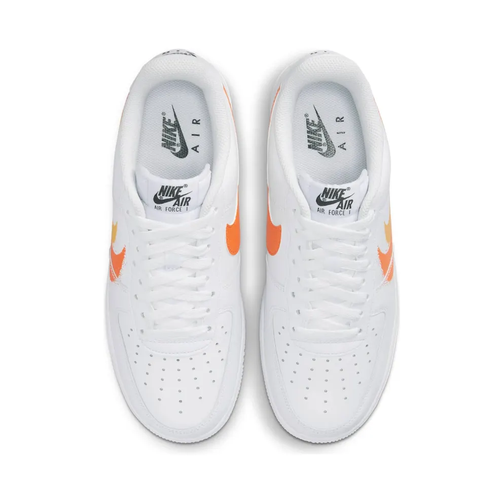 Nike Air Force 1 Low ’07 Spray Paint Swoosh White Safety Orange (FJ4228-100)