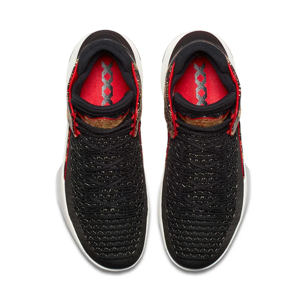 Jordan XXXII Chinese New Year (2018) Black/University Red-White-Metallic Gold (AJ6331-042)