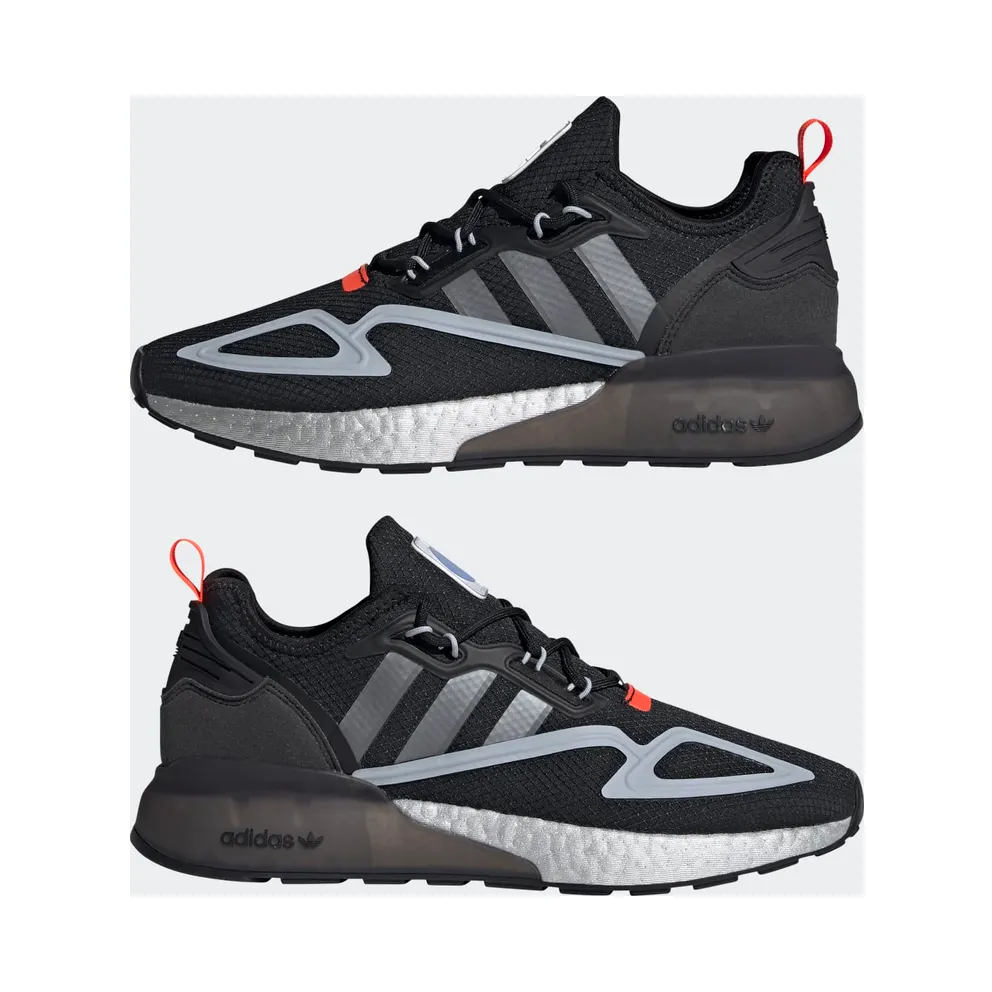 adidas ZX 2K Boost Core Black / Halo Silver / Glow Blue (FY5724)