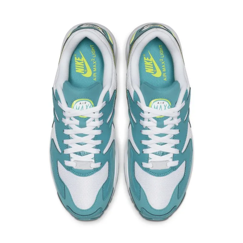 Nike Air Max 2 Light ‘Teal Nebula’ White/Teal Nebula-Metallic Silver-Dynamic Yellow (AO1741-105)
