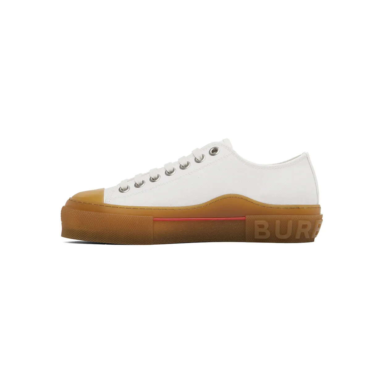 Burberry White Logo Detail Low-Top Sneakers (8052343) (3)