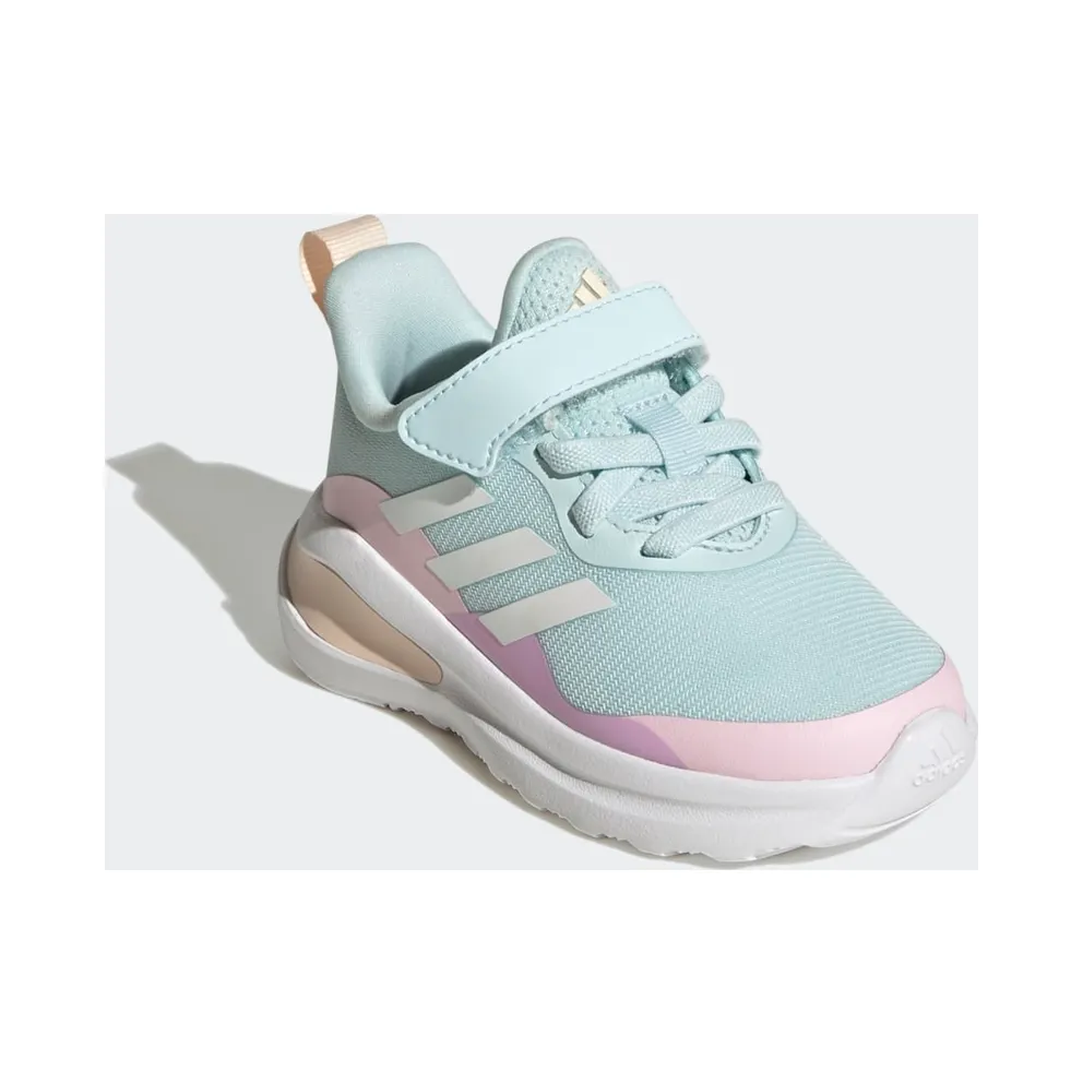 Adidas FortaRun Sport Running Elastic Lace and Top Strap Almost Blue / Cloud White / Clear Pink (GZ1819)