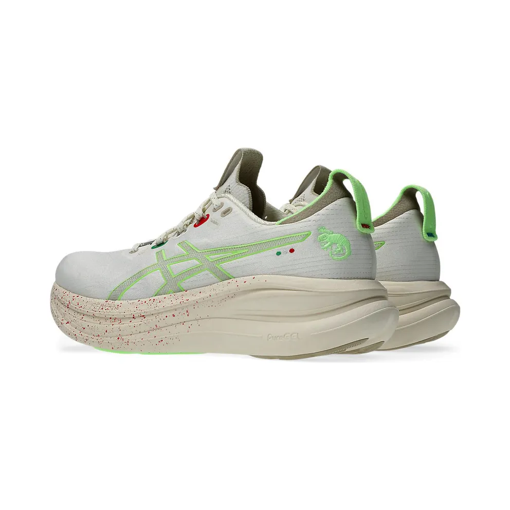 ASICS GEL-NIMBUS 28 x NADIA BATTOCLETTI “Cream / Illuminate Green” (1012C055-100)