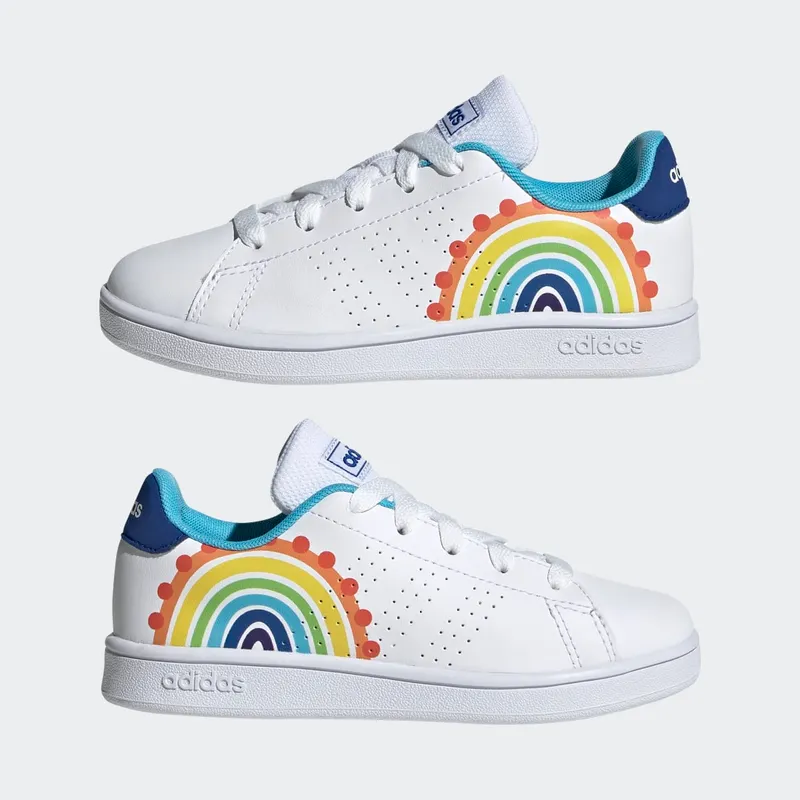 Adidas Advantage Lifestyle Court Lace Cloud White / Royal Blue / Bright Cyan (GW2000)