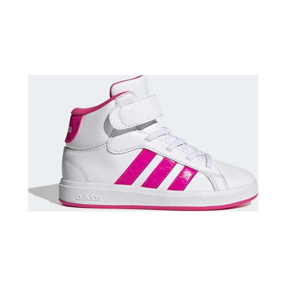 Adidas Grand Court Mid Kids Cloud White / Shock Pink / Grey Two (JR0806)