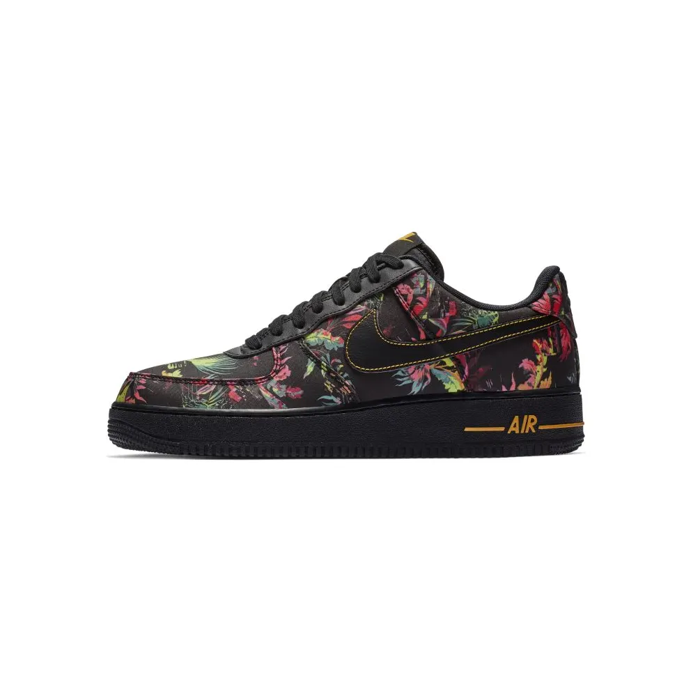 Nike Air Force 1 Low Floral (2019) Black/Multi-Color-Canyon Gold (BV6068-001)