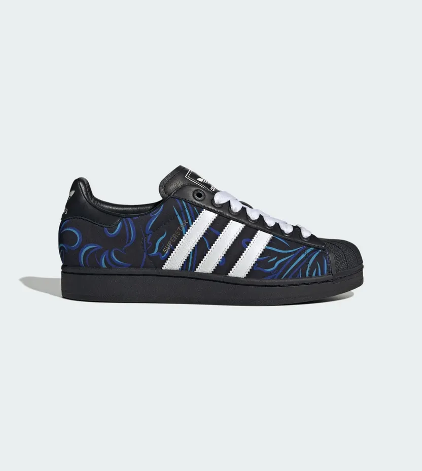 Adidas SUPERSTAR II schoenen Core Black / Cloud White / Lucid Blue (KJ1251)