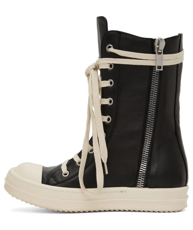 Rick Owens Black High Pocket Sneakers (RP02B6896 LPO) (3)
