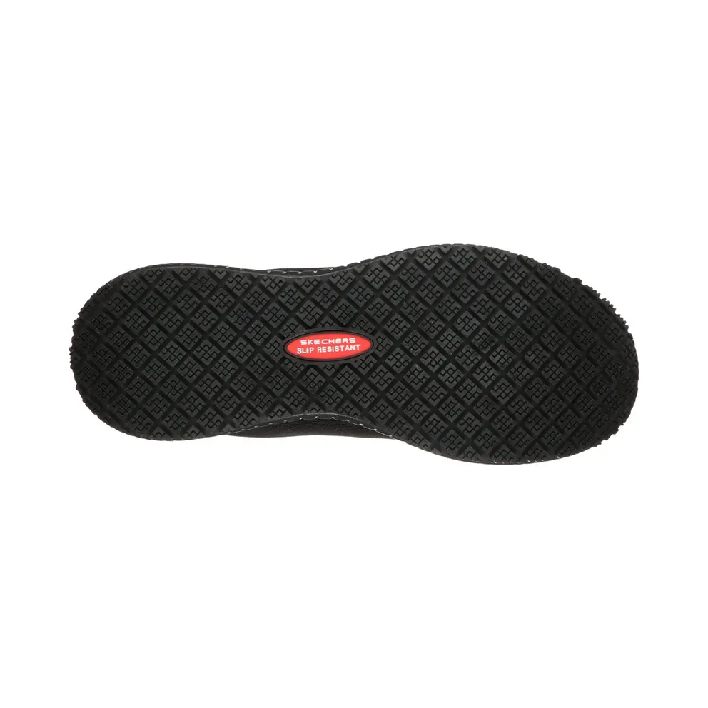 Skechers Work Slip-Resistant: Squad Sneaker Black/Roos Gold