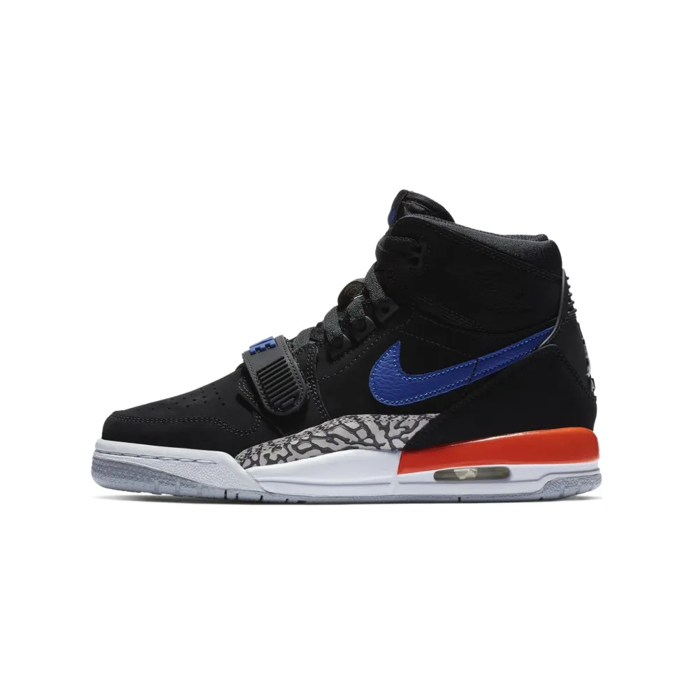 Jordan Legacy 312 Knicks (GS) Black/Rush Blue-Brilliant Orange (AT4040-048)
