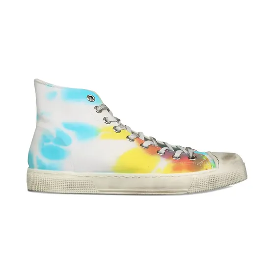 Metal Gienchi x Jean Michel High-Top-Sneakers mit Batikmuster “White” (GXUHIGN000)