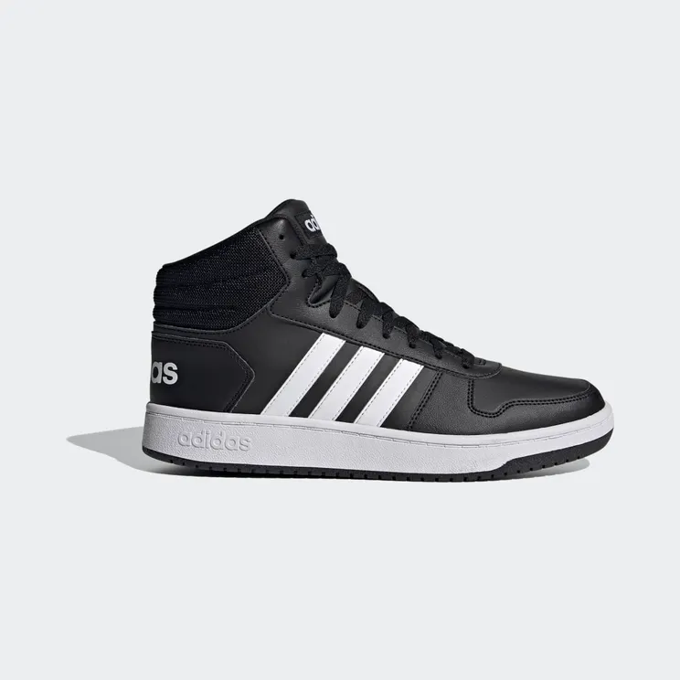 adidas Hoops 2.0 Mid Core Black / Cloud White / Cloud White (FY8618)