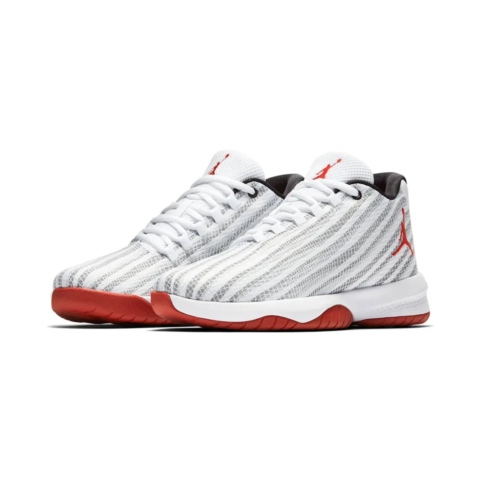 Jordan B Fly White (GS) “White / Black / Gym Red” (881446-101)