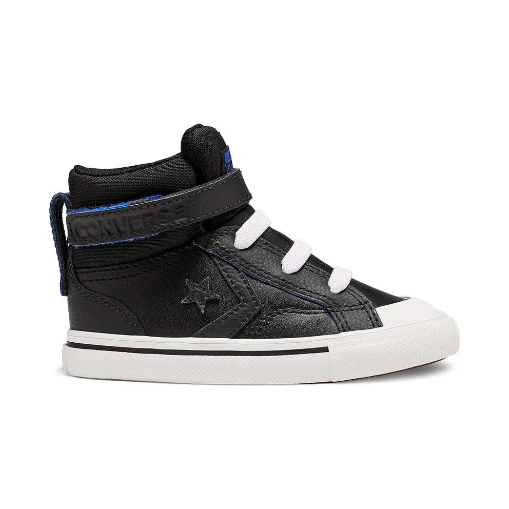 Converse Two-Tone Leather Pro Blaze Strap High Top Black/almost Black/hyper Royal (766051C)