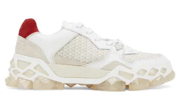 Jimmy Choo White Diamond X Sneakers (DIAMOND X TRAINER/F F)