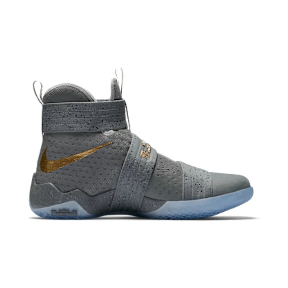 Nike LeBron Zoom Soldier 10 Battle Grey Cool Grey/Gold/Wolf Grey (899620-010)