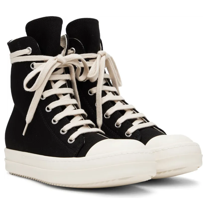 Rick Owens Drkshdw Off-White Denim Sneakers (DS02B4800 DQ) (4)