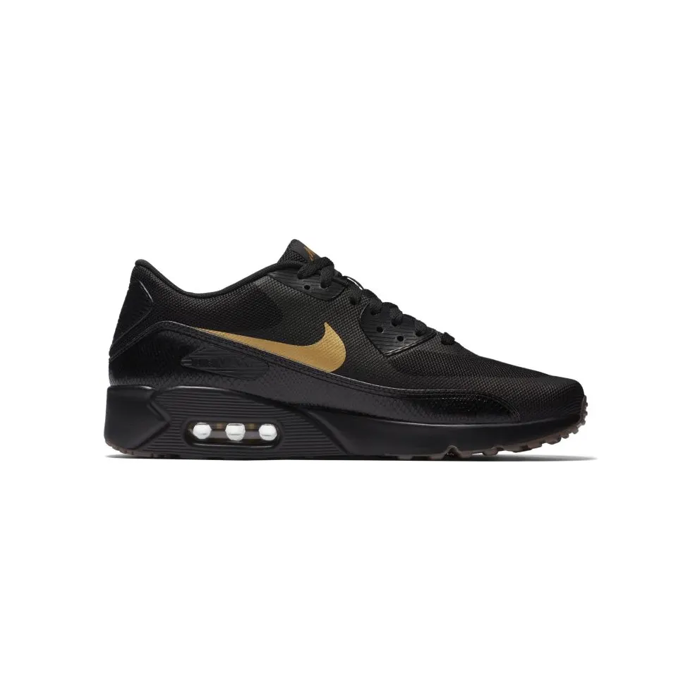 Nike Air Max 90 Ultra 2.0 Black Gold Black/Gum Medium Brown-Metallic Gold (875695-016)