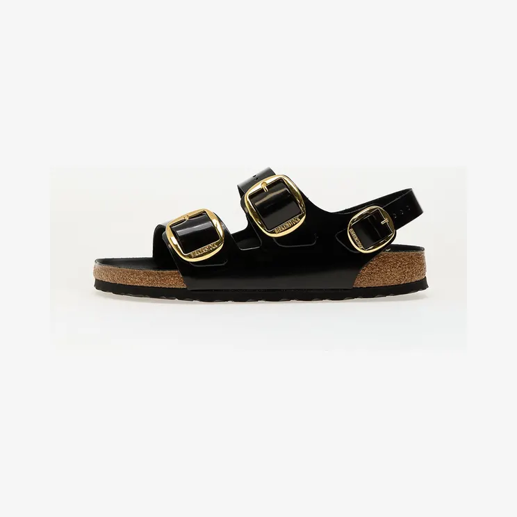 Birkenstock Milano Big Buckle “High-Shine Black” (1024211)