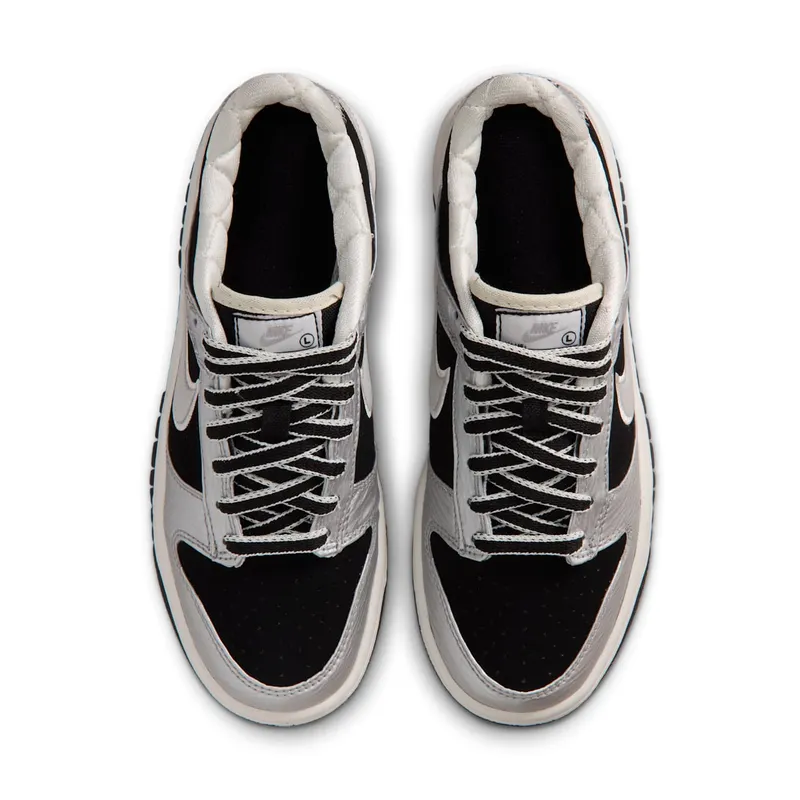 Nike Dunk Low LV8 GS “Metallic Silver Black Sail” (IV5971-001)