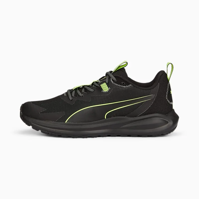 Puma Twitch Runner Trail “Black Lime Squeeze” (376961-01)